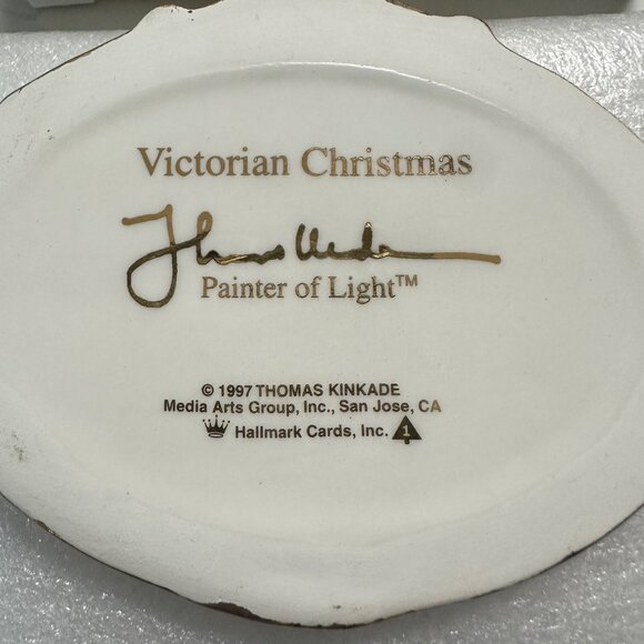 Hallmark Keepsake Victorian Christmas Thomas Kinkade 1997 in box Ornament lot 1 - Picture 4 of 5